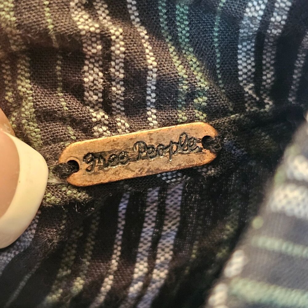 Free People Striped Short Crisscross Overall, Cotton, 2" Inseam, Sz M - Picture 10 of 10